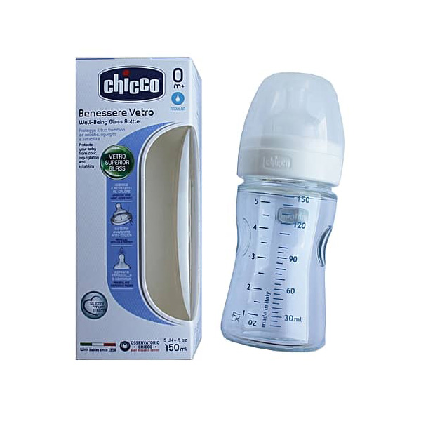 CHICCO BIBERON EN VERRE 150ML REF: 00-2119