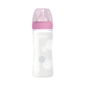 CHICCO BIBERON EN VERRE ROSE 0-6 M 240ML