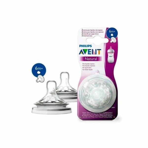AVENT NATURAL TETINE 2 PIECES 6M+