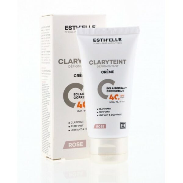 ESTHELLE CLARYTEINT CREME ECLAIRCISSANTE SPF40+ ROSE ,50 GR