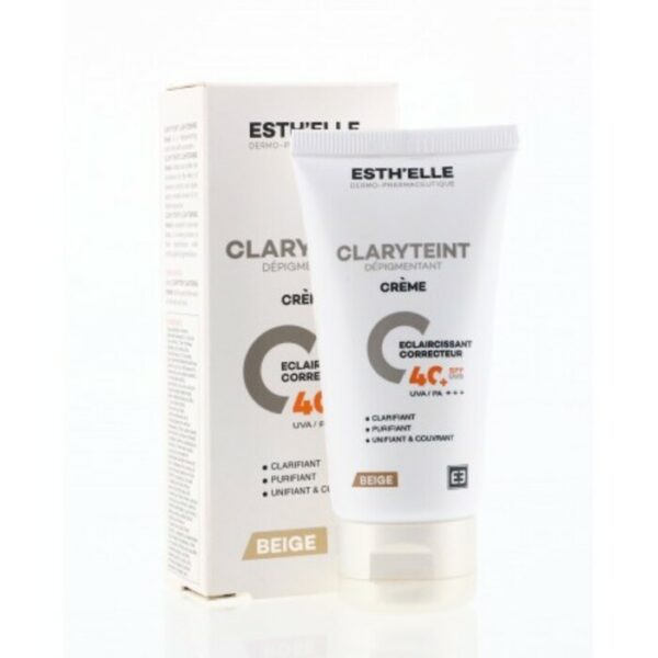 ESTHELLE CLARYTEINT CREME ECLAIRCISSANTE SPF 40+ BEIGE ,50GR