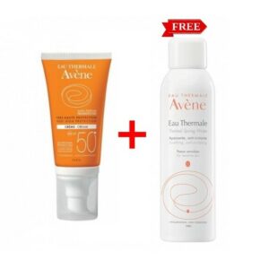AVENE CREME PEAU SECHE SPF50+ ET EAU THERMAL OFFERT