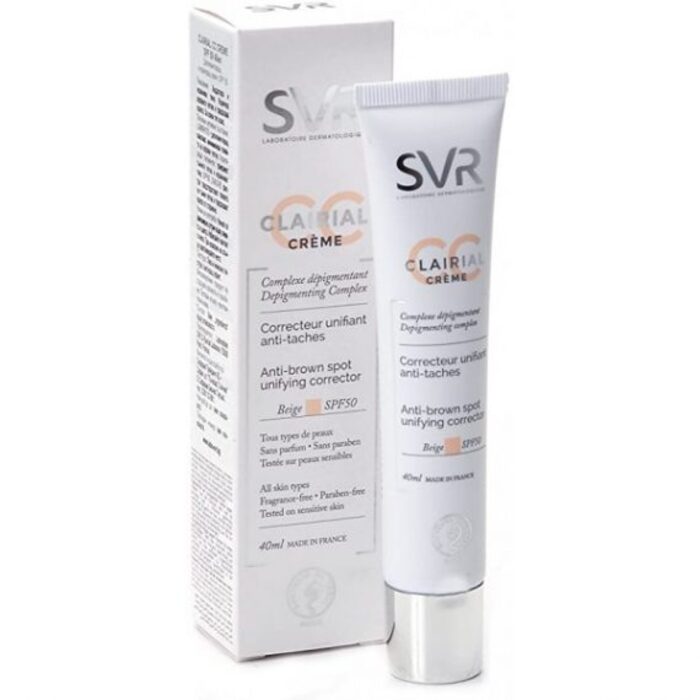 SVR CLAIRIAL CC CREME  SPF 50+ ANTI TACHE TEINTEE LIGHT , 40ML