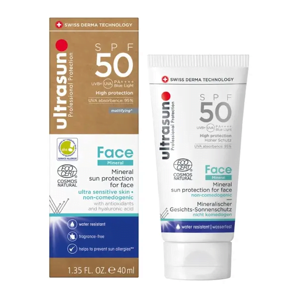 ULTRASUN FACE MINERAL SUNSCREEN SPF50+ 40ML